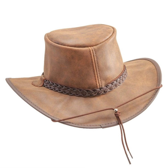 Chapeau Traveller Crusher Bomber Cuir Cuivre - American Hat Makers
