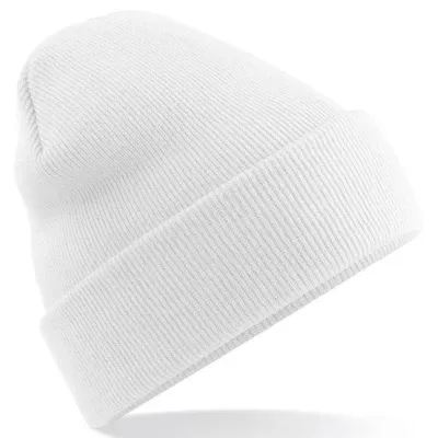 Long White Acrylic Beanie - Beechfield  Reference: 20716| Chapellerie Traclet