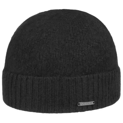 Bonnet Aventura à Revers Cachemire Noir - Stetson