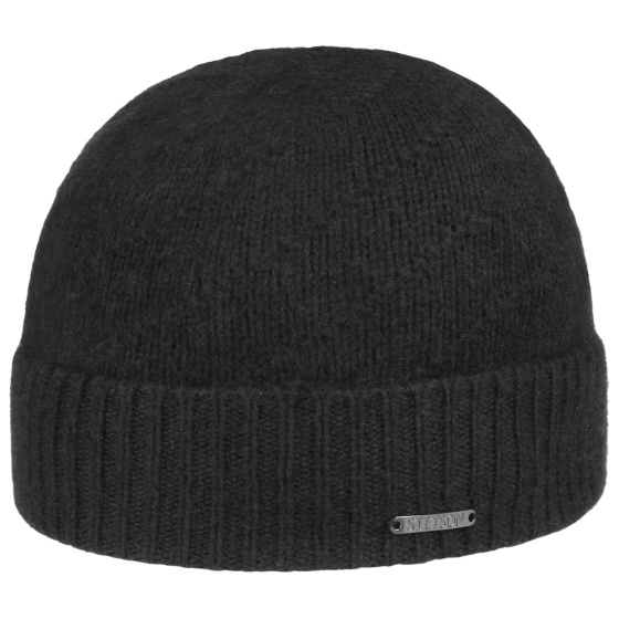 Aventura Beanie with Cashmere Cuff Black - Stetson