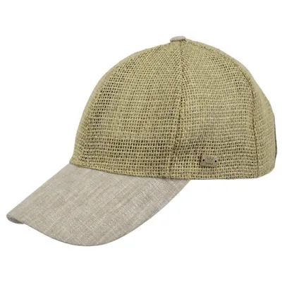 Straw Baseball Cap with Cotton Visor - Traclet Reference: 18123 | Traclet Hat Shop