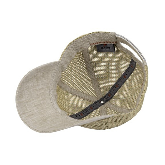 Casquette Baseball Paille avec visière coton - Traclet Casquette Baseball Paille avec visière coton - Traclet