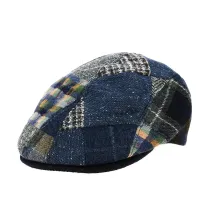 Blue Daffy flat cap patchwork Traclet - ref 20773