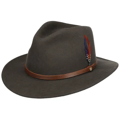 Traveller Hat Bankside Woolfelt Olive - Stetson Reference: 20783 | Traclet Hat Shop
