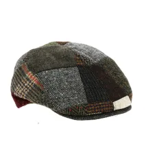 Brown Daffy patchwork flat cap Traclet - recf 20784