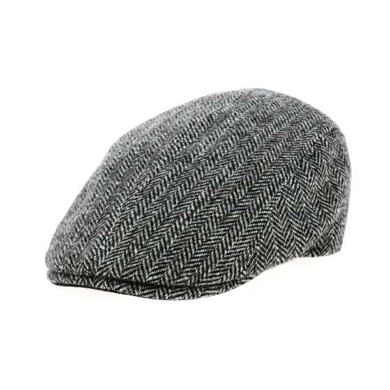 Grey chevron Daffy flat cap by Traclet