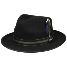 Greenwich Black Wool Felt Fedora Hat - Stetson