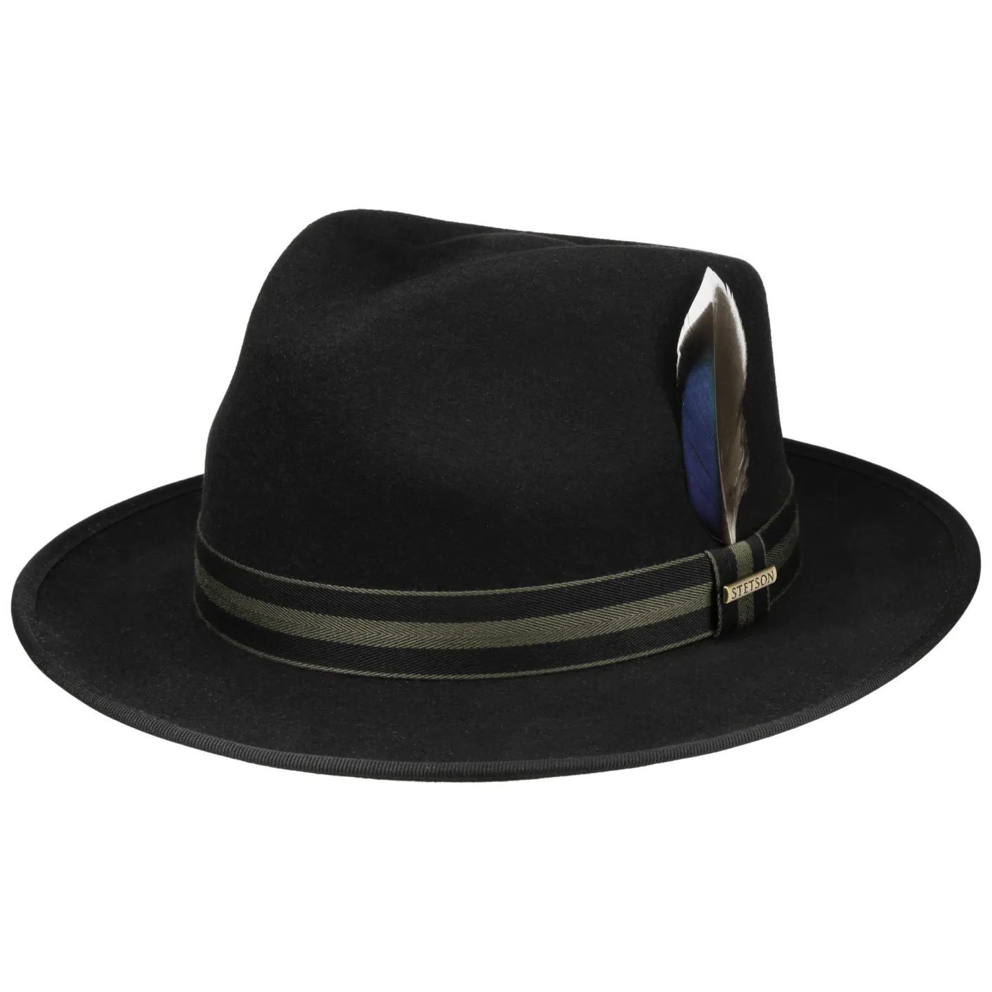Chapeau Fedora Greenwich Feutre Laine Noir - Stetson  Reference : 20790 | Chapellerie Traclet