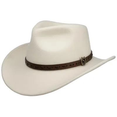 Chapeau Traveller Kenmore Feutre Laine Blanc - Stetson