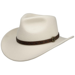 Kenmore White Wool Felt Traveller Hat - Stetson