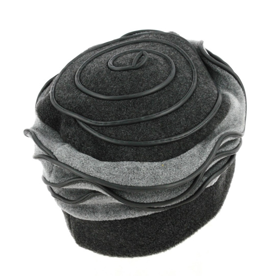 Women's Fleece Beret Lilac Gray & Black - Traclet