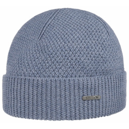 Kerman Blue Wool Beanie - Stetson