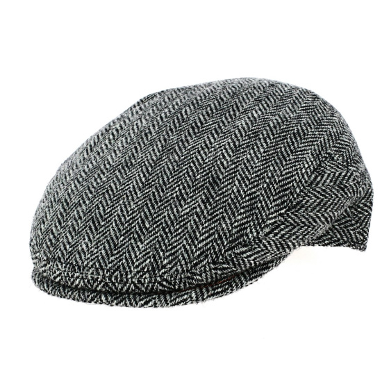 Casquette Plate Brighton Harris Tweed Gris - Traclet