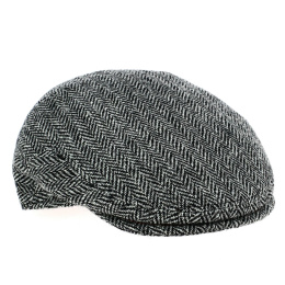 Brighton Flat Cap Harris Tweed Grey- Traclet