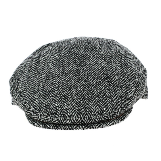 Brighton Harris Tweed Grey Flat Cap - Traclet
