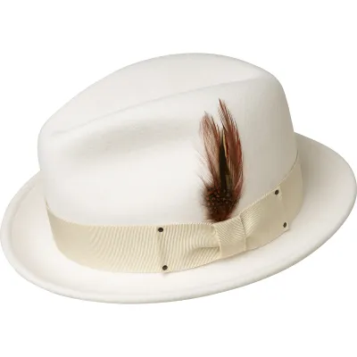 chapeau trilby melodrama blanc - achat chapeau trilby Reference : 3201 | Chapellerie Traclet