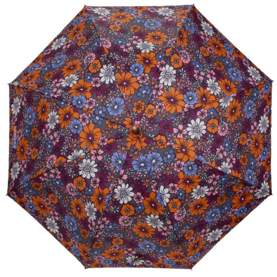Parapluie Canne Fleurs Seventies Ouverture Automatique - Isotoner