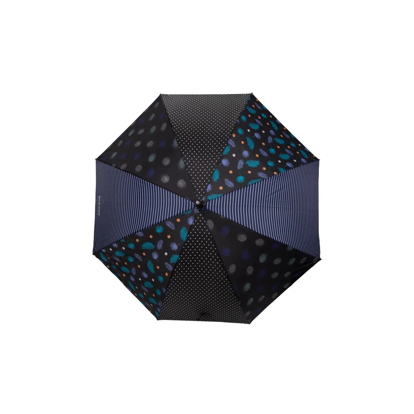 Parapluie Canne Patchwork Plume Ouverture Automatique - Isotoner réf 20780 chapellerie traclet