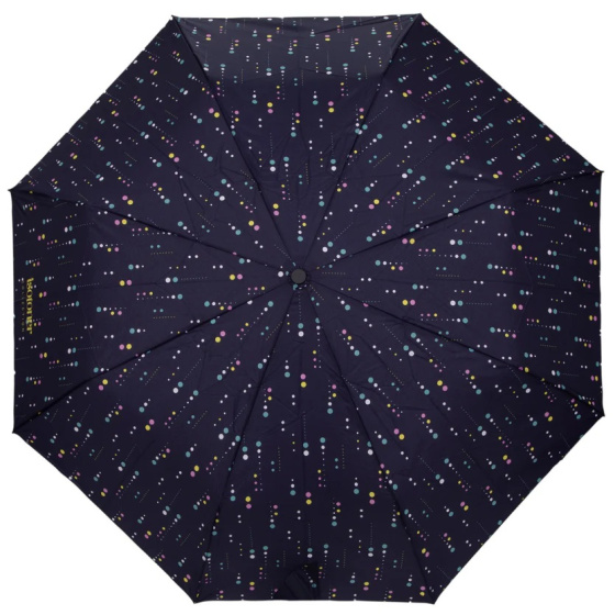 3-Section Meteorite Polka Dot Manual Opening Umbrella - Isotoner