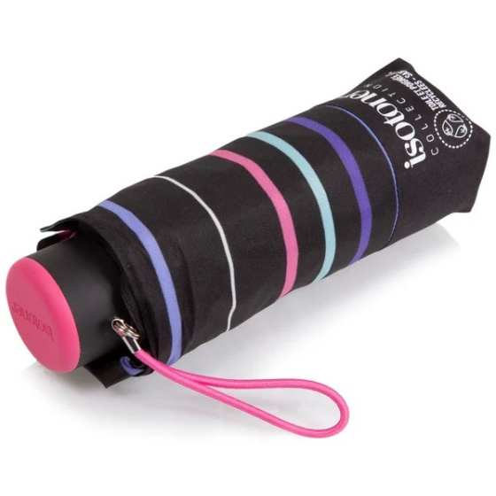 Parapluie Mini Ultra Slim Rayure Pastel - Isotoner Parapluie Mini Ultra Slim Rayure Pastel - Isotoner