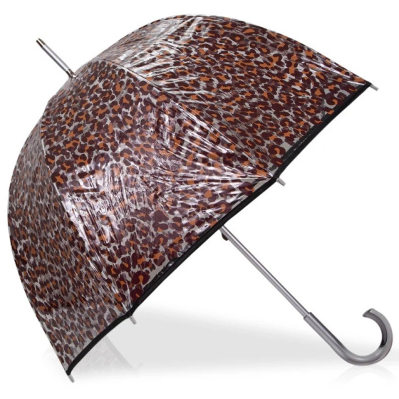 Transparent Leopard Bell Umbrella - Isotoner