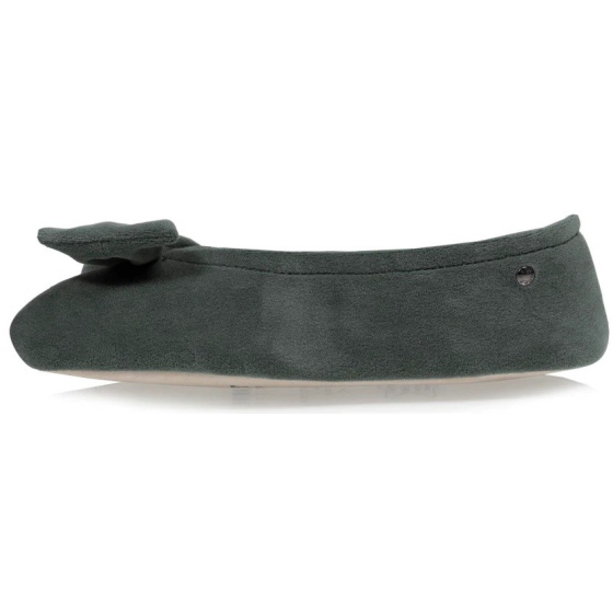 Chaussons Ballerines Femme Nœud Sauge - Isotoner Chaussons Ballerines Femme Nœud Sauge - Isotoner