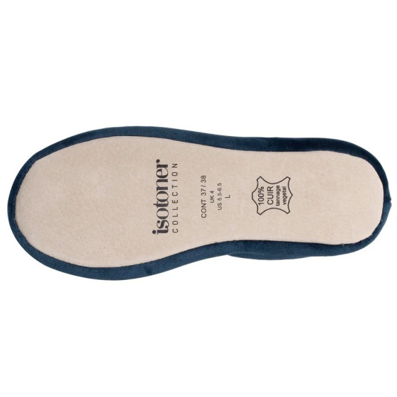 Chaussons Ballerines Femme Nœud Sauge - Isotoner Chaussons Ballerines Femme Nœud Sauge - Isotoner
