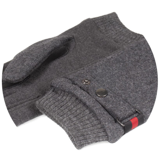 Gants Homme Tissu Lainé Gris chiné - Isotoner