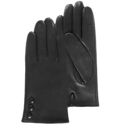 Gants Femme Cuir Doublé Soie Noir - Isotoner