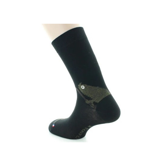 Chameleon Cotton Black Socks Made in France - Dagobert