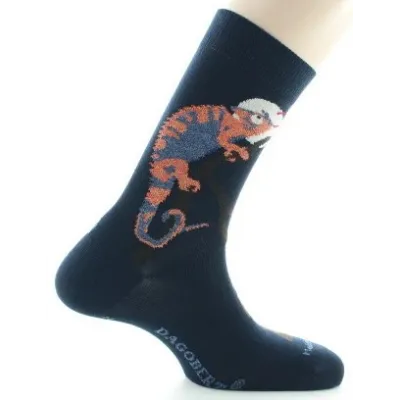 Navy Cotton Chameleon Socks Made in France - Dagobert   Reference: 20853| Chapellerie Traclet