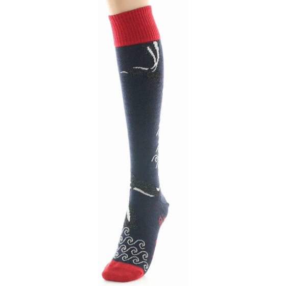 Women's High Combed Whale Socks Made in France - Berthe