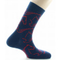 Chaussettes Femme Laine Peignée Patchwork Multicolore - Perrin