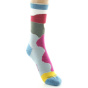 Chaussettes Femme Laine Peignée Patchwork Multicolore - Perrin