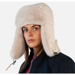Hawka Bomber Cream Trapper Hat - Barts