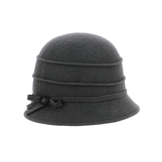 Chapeau cloche feutre laine Lidy