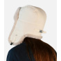 Brubru Bomber Cream Crochet Ushanka Hat - Barts