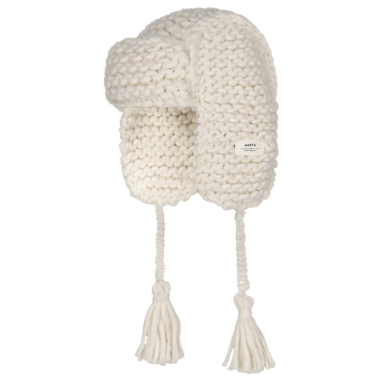 Brubru Bomber Cream Crochet Ushanka Hat - Barts