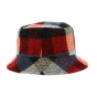 Reversible plaid bucket hat