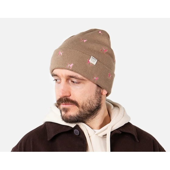 Bonnet Court Vinson Broderie Chien Sand - Barts