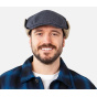 Blue Monzonite Flat Cap with Ear Flaps - Barts