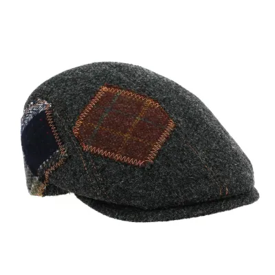 Grey daffy patch flat cap - Traclet - ref 20898