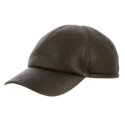 Brown shearling Lou cap - Crambes - Ref 20900