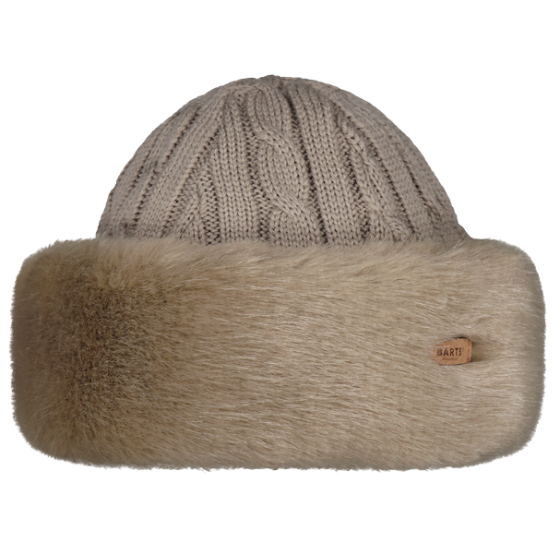 Bonnet-Toque Cable Fausse Fourrure Taupe - Barts