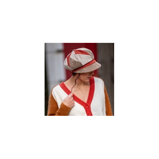 Meli Patchwork Newsboy Cap - Traclet