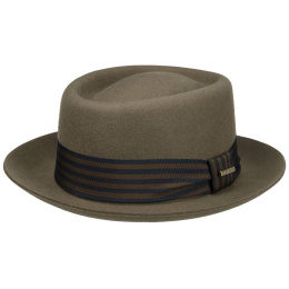 Stetson Durham Porkpie Hat Woolfelt Taupe