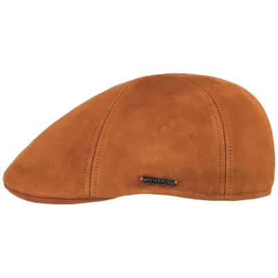 Casquette Bec de Canard Many Cuir Cognac - stetson