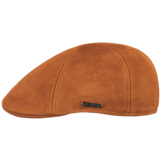 Duck Bill Cap Many Leather Cognac - Stetson
