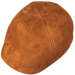 Duck Bill Cap Many Leather Cognac - Stetson