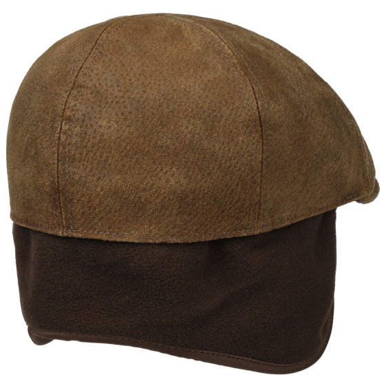 York Leather Duck Bill Cap with Ear Flaps - Stetson